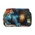 thumbnail image 2 of Disketp Adorable Blue Baby Dragon Estuche de Lápices de Doble Capa con Tapa Abatible y Cremallera, Organizador Escolar para Adolescentes y Adultos, 2 of 7