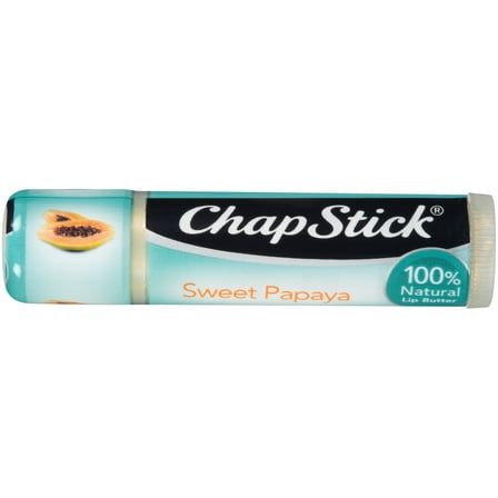 ChapStick 100 Percent Natural Lip Butter Tube, Sweet Papaya Flavor, 0.15 Oz