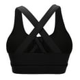 thumbnail image 4 of Women Zipper Front Sports Bra High Impact Criss cross Strappy Back Support Workout Top, 4 of 7