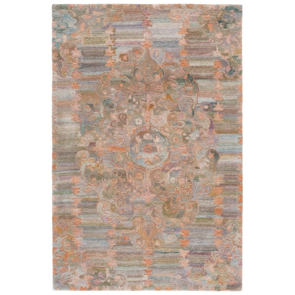 SAFAVIEH Marquee Deziree Medallion Area Rug, Rust/Green, 8' x 10'