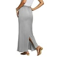 thumbnail image 6 of GEWSEY Womens Maxi Skirt 2025 Casual Flowy Elastic High Waist Long Skirts (Light Gray, XL), 6 of 7