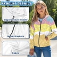 thumbnail image 6 of Chririnla Ice Cream Design Girls Zip Up Hoodie Lightweight Comfy Long Sleeve with Pockets Casual Fall Top for Teens Size 10-12, 6 of 7