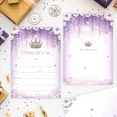 thumbnail image 4 of Cheerland Floral Crown Invitations - Lavender, 12 Set, 4 of 7
