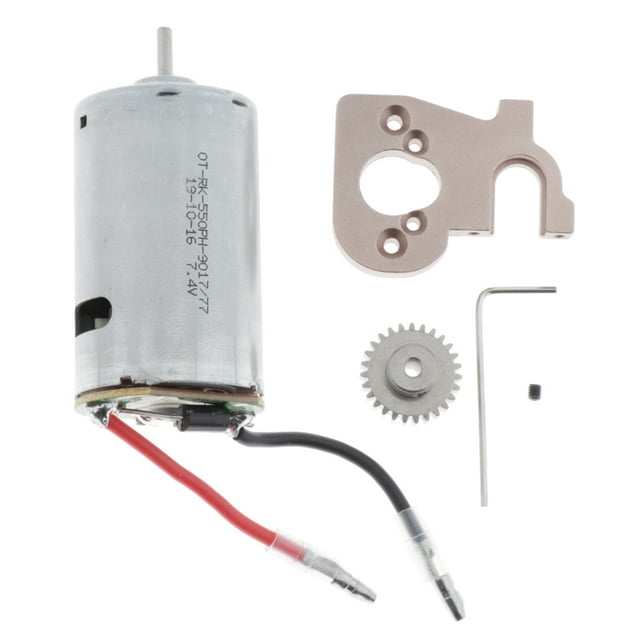Base de Montaje de Motor y Motor Cepillado Metal para WlLtoys 144001 Coche Radiocontrol a 1/14