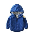 thumbnail image 1 of YTDSCS Trench-Coat à Capuche pour Garçons, Imperméable, Veste à Fermeture Éclair, Épais, Automne Hiver, Taille 2-7T, 1 of 8