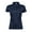 Navy Blue, variant on Womens Pima Short Sleeve Cotton Polo Shirt