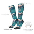 thumbnail image 4 of Naloa Flowers in Glass Vase Thigh High Socks Extra Long Stretchy Sock Women Over Knee High Opaque Stocking Daily Wear, 4 of 6