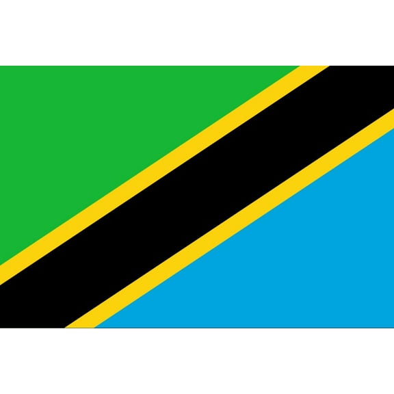 Tanzania Flag Decal Sticker - 6 inches wide
