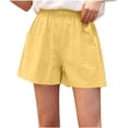 thumbnail image 3 of Yertdoel Pajama Shorts Women Elastic Waist Pockets Casual Lounge Bottoms Solid Color Soft Comfortable Home Sleep Shorts with Pockets, 3 of 8