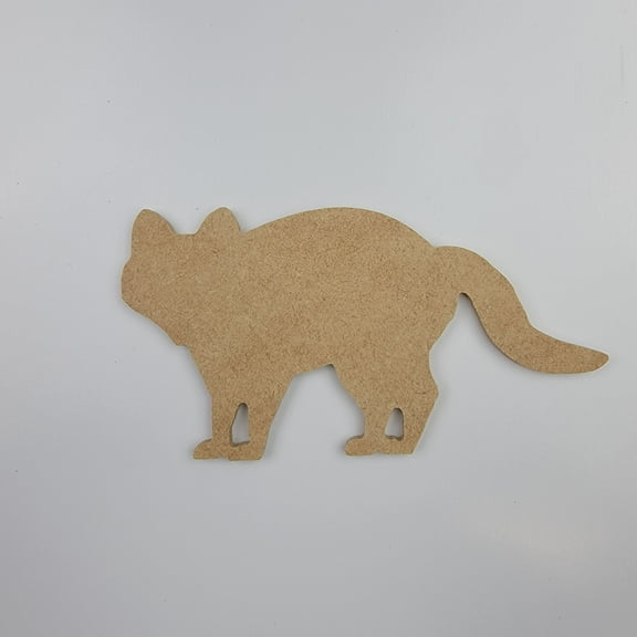 4" House Cat, Unfinished Wood Art Shape by Wooden Craft Cutouts