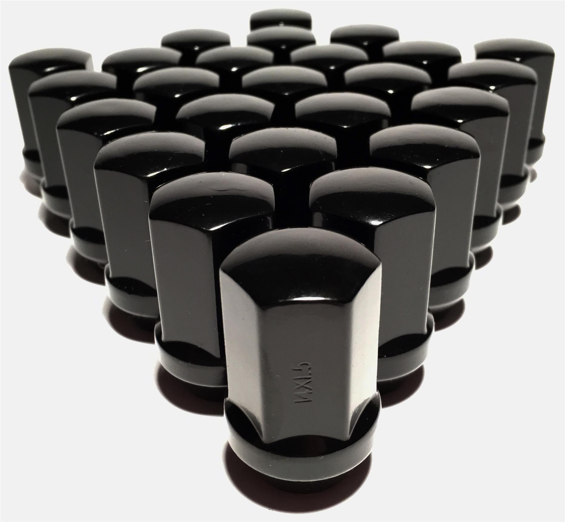 Coyote - 25 Black 14x1.5 OEM Acorn Lug Nuts Large Seat Factory Wheel ...