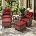 thumbnail image 2 of Bellefurn Outdoor Swivel Rocker Chairs Set of 2,Patio Swivel Glider Chairs with 6 inch Thick Cushions,Patio Furniture Rocking Chairs Set for Porch,Garden,Balcony, 2 of 10
