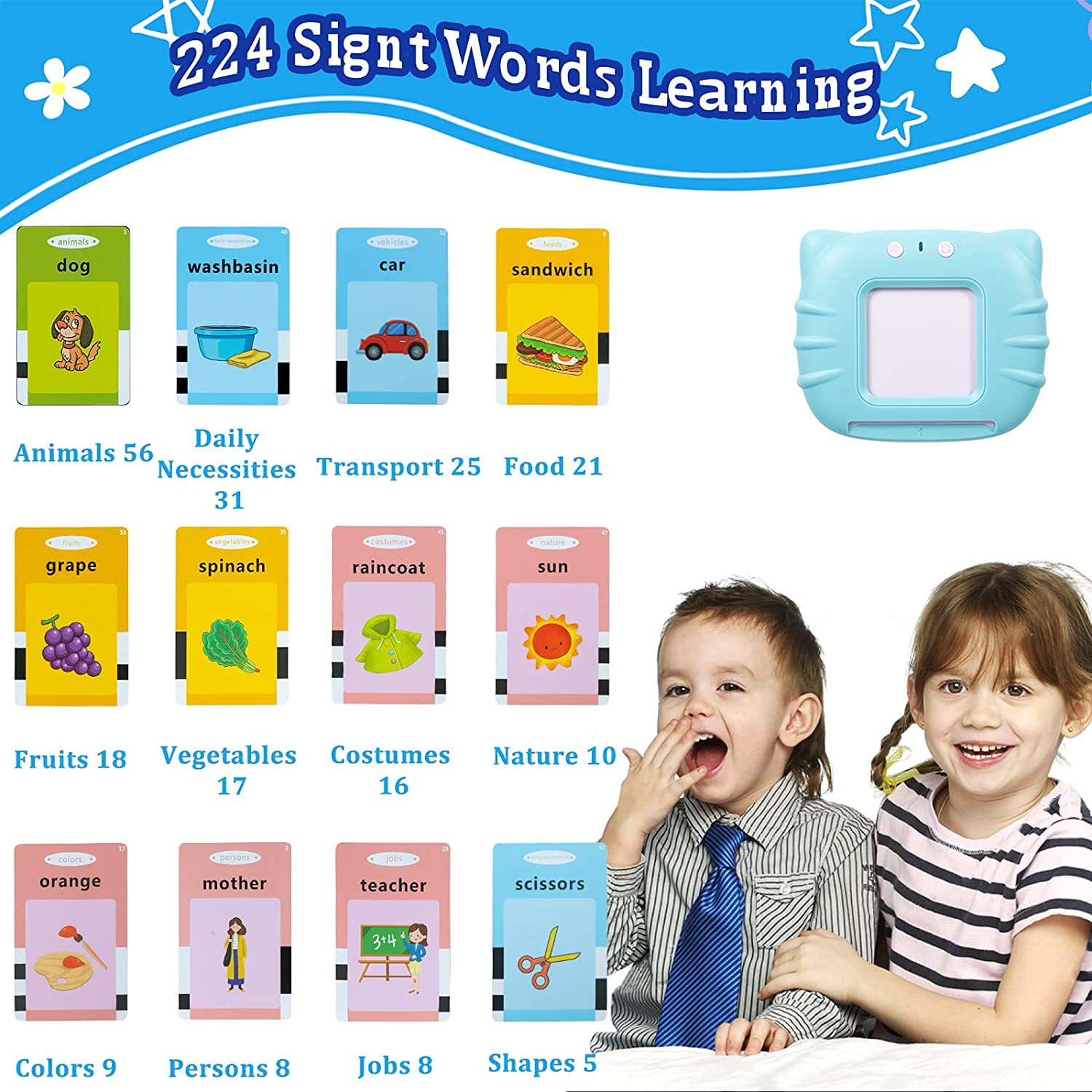 Electronic Preschool Leaning Baby Flash Cards with 112 Leaf 224