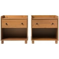 thumbnail image 1 of Morgan 2-Piece Tray Top Solid Wood Bedroom Nightstand in Caramel, 1 of 2