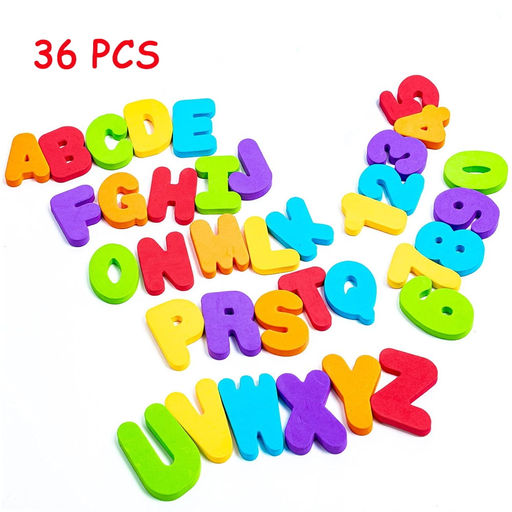 36PCs Kids Baby Educational Toys Bath Multi-colour Foam Letters&Number