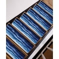 thumbnail image 7 of Stair Treads for Wooden Steps, Navy Blue Ombre Peel and Stick Stair Treads with Reusable Adhesive, Modern Moire Abstract Art Luxury Non Slip Indoor Stairs Runner Rugs Mats for Elders Dogs 8"x30" 4PCS, 7 of 7