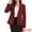 Wine Red, variant on DARING DIVA Women's Casual Long Sleeve One Button Pockets Suit Jacket XS Black