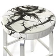 thumbnail image 6 of Cauagu Black And White Rose Print Round Stool Covers,Seat Cushion for Round Bar Stool Chair Seat Cover for Bar Round Chair Fits for 12/13/14in Bar Stool Cushion, 6 of 7