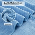 Jessy Home 4 Pack Blue Stripe Large Bath Towels Set Oversized Bath