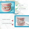thumbnail image 5 of ABCISI Fake Braces, Brackets Falsos Para Dientes Kit 2 Pack, Braces Kit with Brackets & Wire & Glue, Brackets Para Dientes DIY Retainer for Teeth, Dental Student Practice Props (Blue), 5 of 7