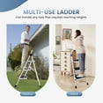 thumbnail image 2 of Sweetcrispy 3-Step 800 lbs Capacity Steel Step Ladder, Non-Slip Pedals Comfortable Handrails Portable for Kitchen Garage Outdoor, Black, 2 of 8