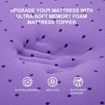 thumbnail image 5 of BDEUS 2 Inch Gel Memory Foam Mattress Topper Ventilated Soft Mattress Pad, Bed Topper, CertiPUR-US Certified, Twin Size, Purple, 5 of 13