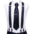 thumbnail image 3 of Conjunto de Tirantes Barry.Wang para Hombre Azul Negro con Corbata, 3 of 4