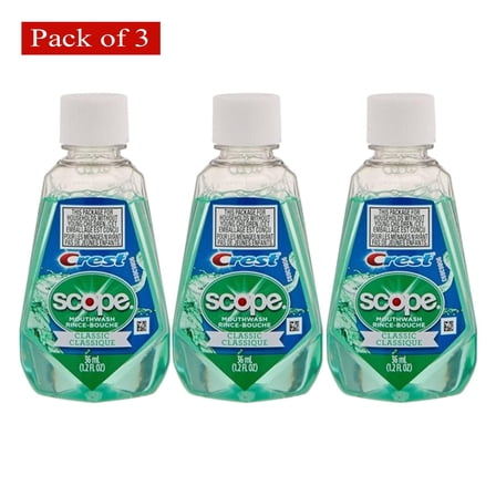 Crest Scope Classic Original Mint Mouthwash 36ml (Pack of 3)