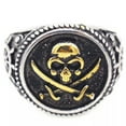 thumbnail image 3 of GKNET Gothic Mens Stainless Steel Gold Biker Pirate Skull Ring Size 6-15-12-Gold, 3 of 6