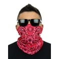 thumbnail image 3 of Multi Functional Tube Bandana | Classic Paisley Bandana Pattern - Red CA4225, 3 of 4