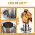 thumbnail image 3 of Lot de 1 Support Compact Argenté pour Rôtissoire de Poulet pour Amis et Famille, 3 of 8