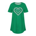 thumbnail image 4 of FAIWAD Tuniques à Manches Courtes pour Femmes, Col Rond, Blouses Amples, T-shirts Graphiques avec Cœur Mignon, 4 of 4