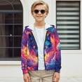thumbnail image 5 of chaqlin Galaxy Wolf Hoodies for Boys Girls Trendy Y2K Zip Up Hoodie Long Sleeve Hooded Sweatshirts Kids School Jackets Casual Outerwear with Pockets, 5 of 7