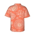 thumbnail image 3 of Uemuo Beautiful Corals Printed Regular Fit Short Sleeve Casual Hawaiian Shirt for Men,Aloha shirt,Tropical shirt,Floral print shirt,Vacation Beach shirt-, 3 of 9