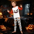 thumbnail image 6 of Halloween Pajamas, Halloween Matching Family Pajamas White Red Pumpkin Print Long Sleeve 2 Piece Pj Set Festive Sleepwear Nightwear Loungewear Winter Holiday Family Photos, 6 of 6