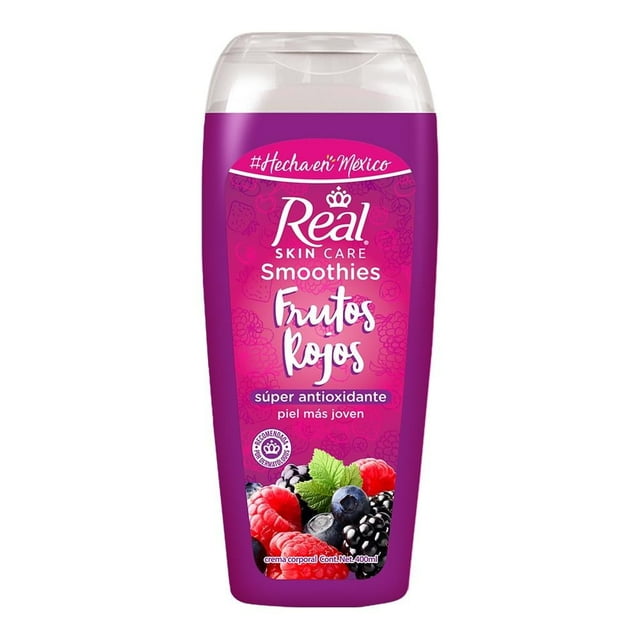 Crema corporal Real Skin Care smoothies frutos rojos antioxidante 400 ml