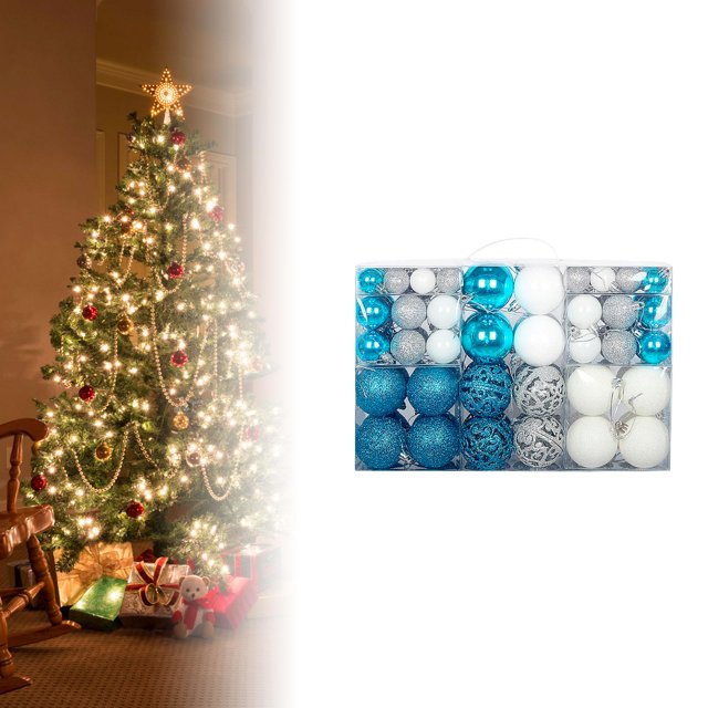 100 Uds Adornos de Bolas de Navidad Perfecl Coloridos Inastillables Decorativos