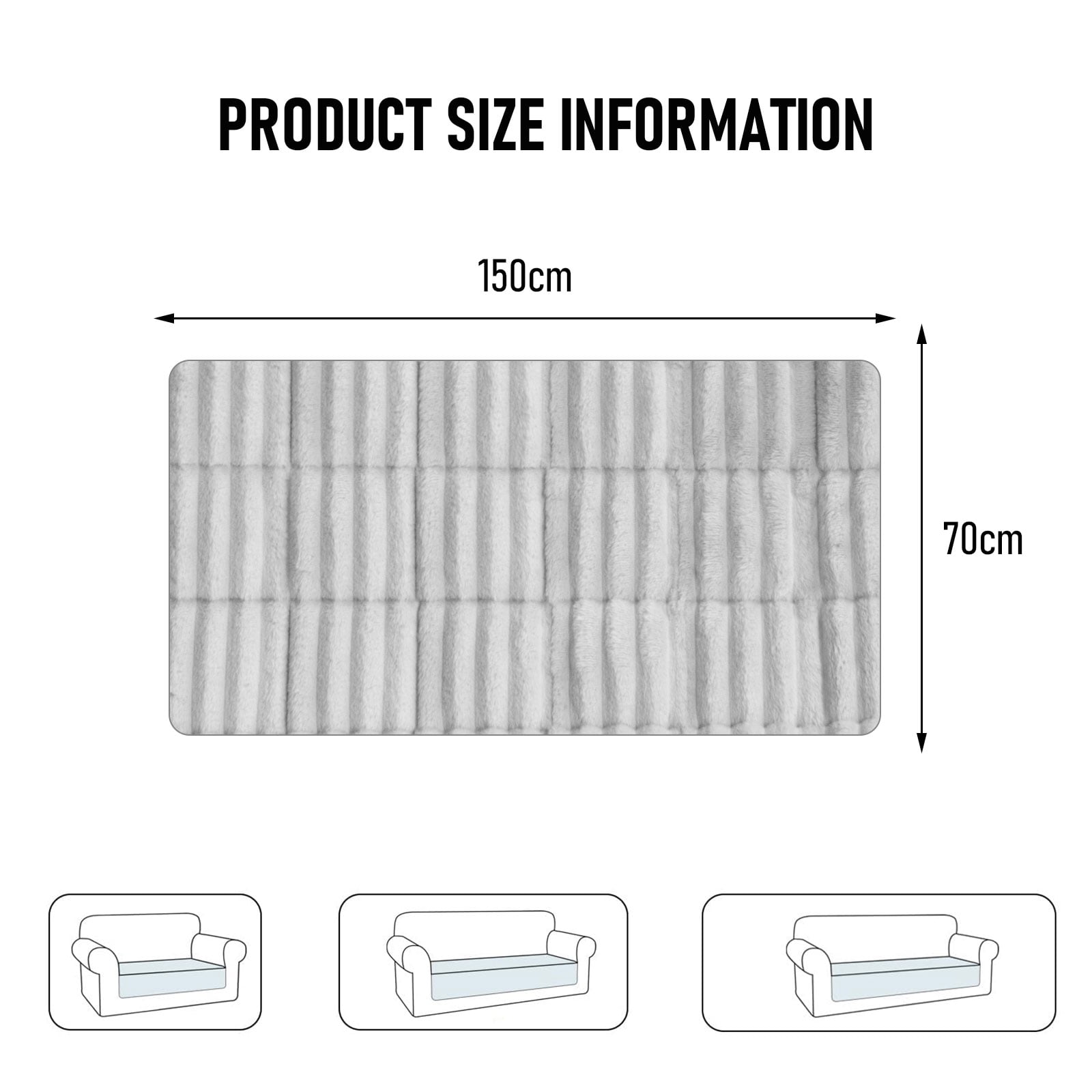 Eurhowing Pet Couch Cover Waterproof, Non Slip Plush Sofa Slipcover for Couch, Bed, Floor, Fuzzy Blanket Mat Furniture Protector for Dogs Cats (28x59in, Gray)