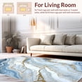 thumbnail image 2 of ODIKA 8'x10' Machine Washable Non-Slip Area Rug, Contemporary Fluid Marble Inspired with Abstract Swirls High Traffic Rug, Blue, 141473, 2 of 7