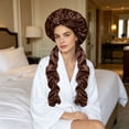 thumbnail image 4 of Silk Bonnet for Women Satin, Soft Elastic Band Silky Sleeping Cap Big Bonnets Jumbo Sleep Cap to Protect Hair, Long Braids Satin Bonnet, 4 of 7