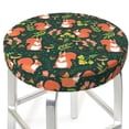 thumbnail image 3 of KLL Forest Squirrel Round Bar Chair Cushion Cover 12 inch ,Bar Stool Protector with Elastic, Soft Washable, 3 of 6