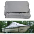 thumbnail image 3 of EPOTOOR 17-19Ft 210D Boat Cover Heavy Duty Trailerable with Tightening Strap Replacement for V-Hull Fishing Ski Marine Boat Protective Grey, 3 of 6