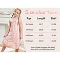 thumbnail image 7 of Aideaone Girls Nightgowns Cute Princess Sleepwear Flutter Sleeve Pajamas Nightie Dress Pink 5-12 Years, 7 of 7