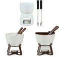 thumbnail image 2 of Wosthever Tenedores para fondue de chocolate – Cerámica con capacidad para derretir chocolate, resistentes a roturas, fáciles de usar. Teteras Circular A Blanco-B, 2 of 6