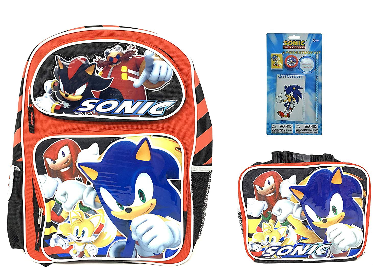 Sonic The Hedgehog Large Full Size 16 Backpack 