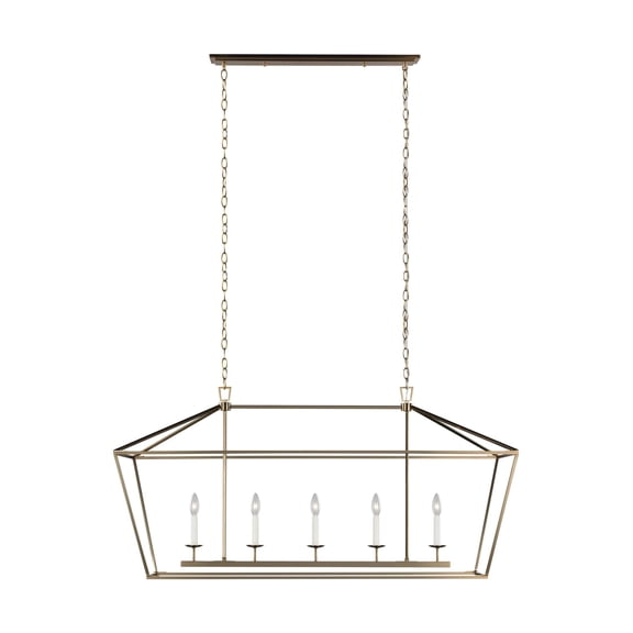 Open Box Generation Lighting 6692605 Dianna 5 Light 17" Wide Taper Candle Chandelier - Brass