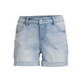 thumbnail image 4 of Time and Tru Women's Mid Rise Cuffed 4" Denim Short, 4 of 5