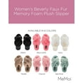thumbnail image 2 of MeMoi Women's Beverly Faux Fur Memory Foam Plush Slipper - Womens - Female (M, Mauve), 2 of 7