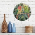 thumbnail image 3 of DEIARA Two Playful Parrots Burgundy Butterfly Wall Clock 10in Silent Mechanism Battery Operated Retro Style for Living Room Bedroom and Kitchen Gold Pointer, 3 of 10