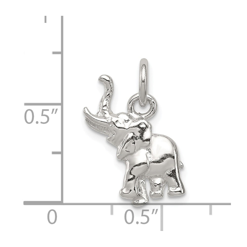 FB Jewels Solid 925 Sterling Silver Elephant Charm 